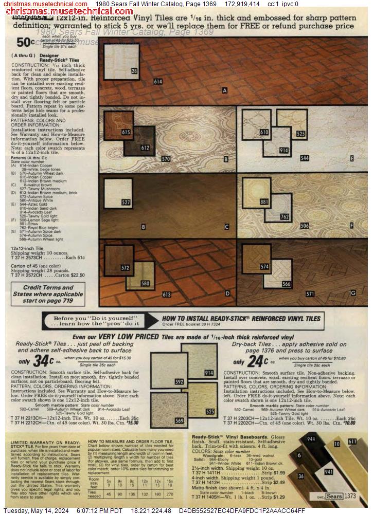 1980 Sears Fall Winter Catalog, Page 1369