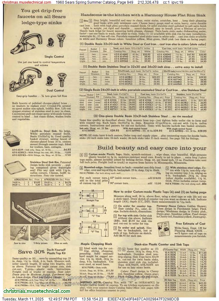 1960 Sears Spring Summer Catalog, Page 949