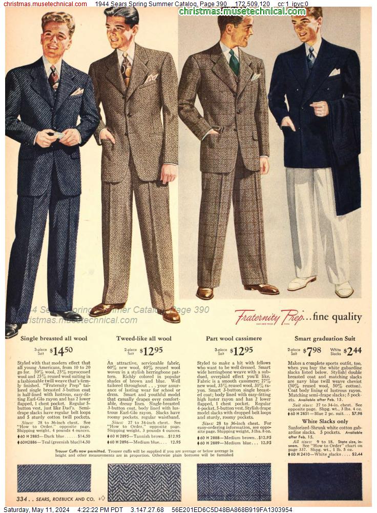 1944 Sears Spring Summer Catalog, Page 390
