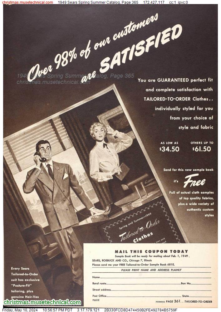 1949 Sears Spring Summer Catalog, Page 365