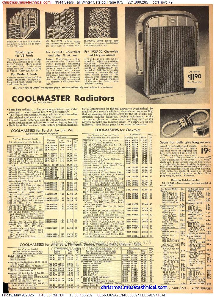 1944 Sears Fall Winter Catalog, Page 975