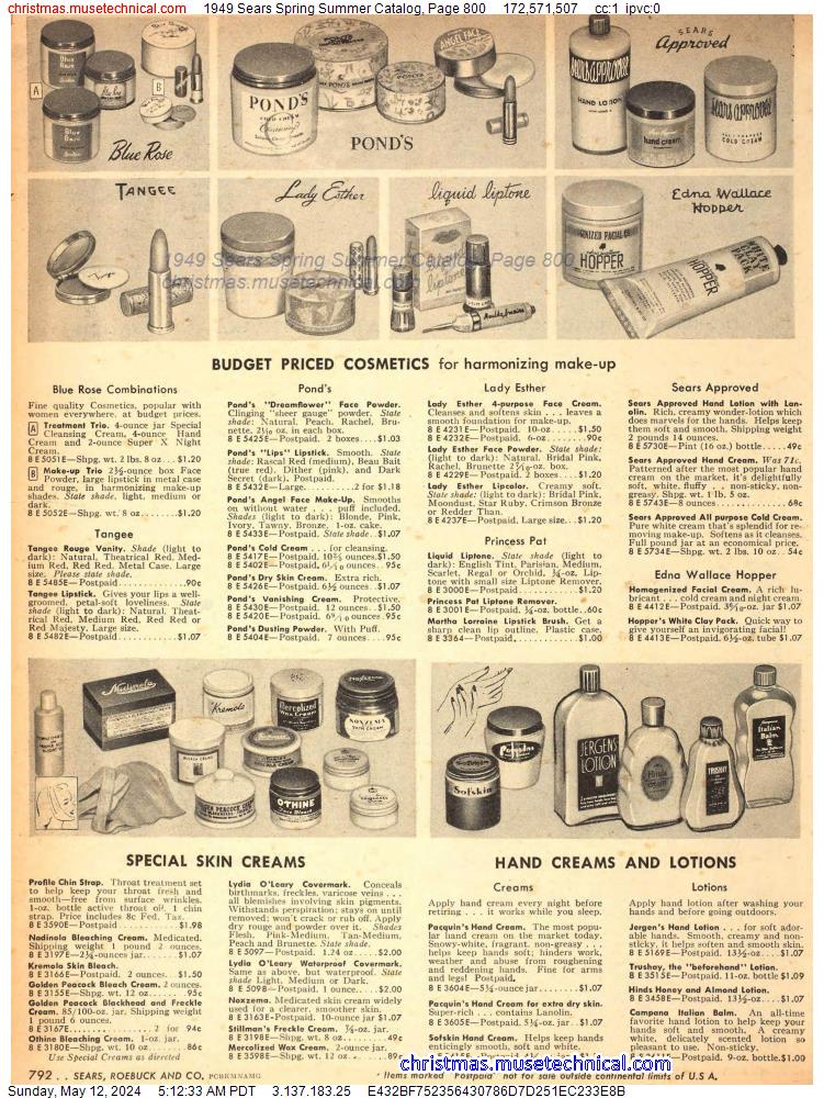 1949 Sears Spring Summer Catalog, Page 800