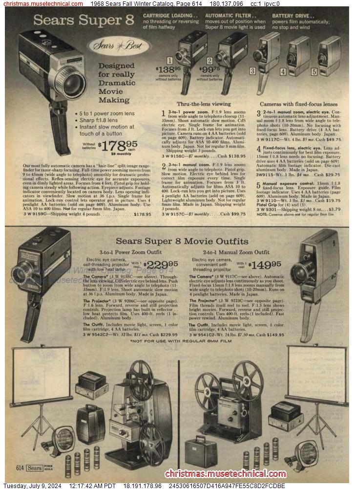 1968 Sears Fall Winter Catalog, Page 614