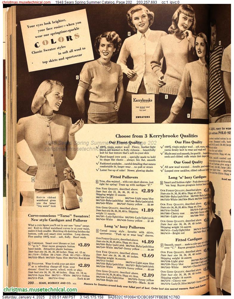 1948 Sears Spring Summer Catalog, Page 202