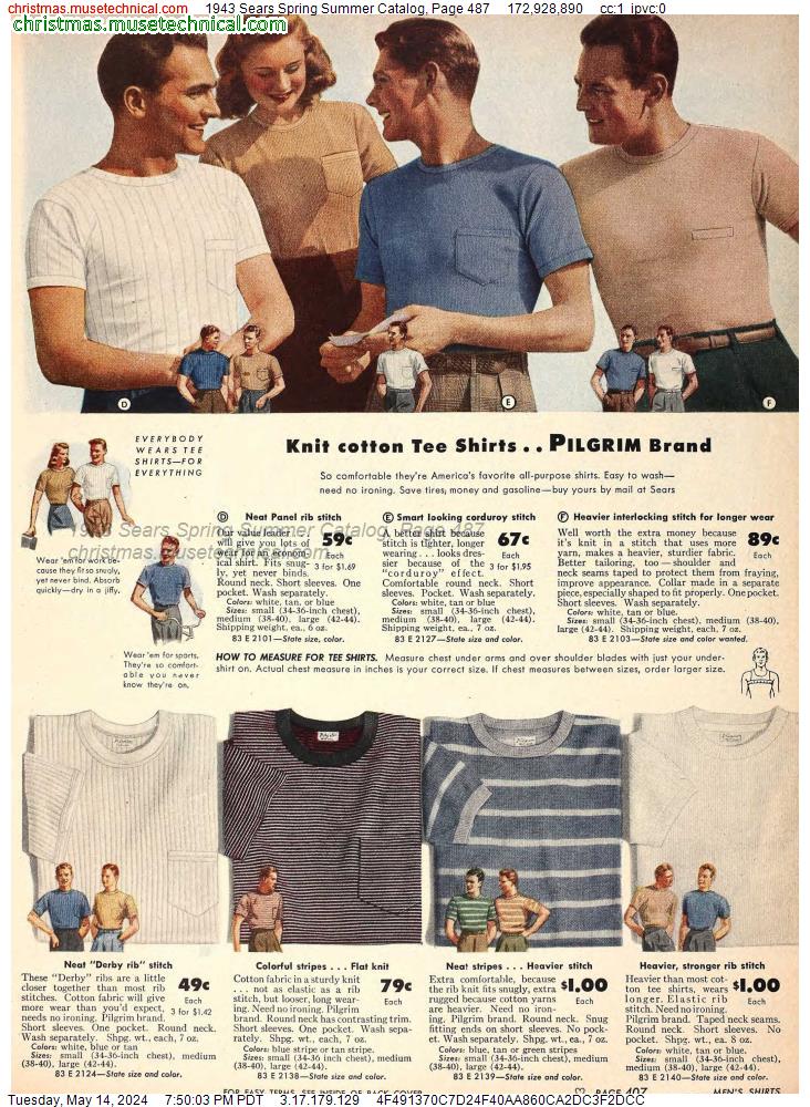 1943 Sears Spring Summer Catalog, Page 487