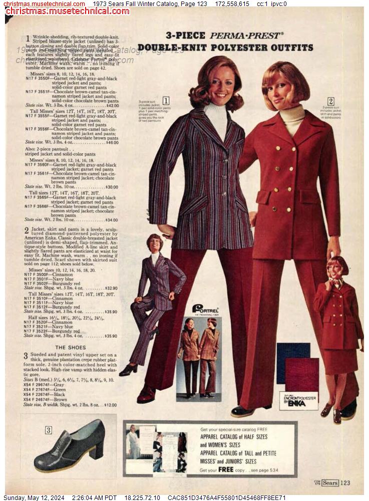 1973 Sears Fall Winter Catalog, Page 123