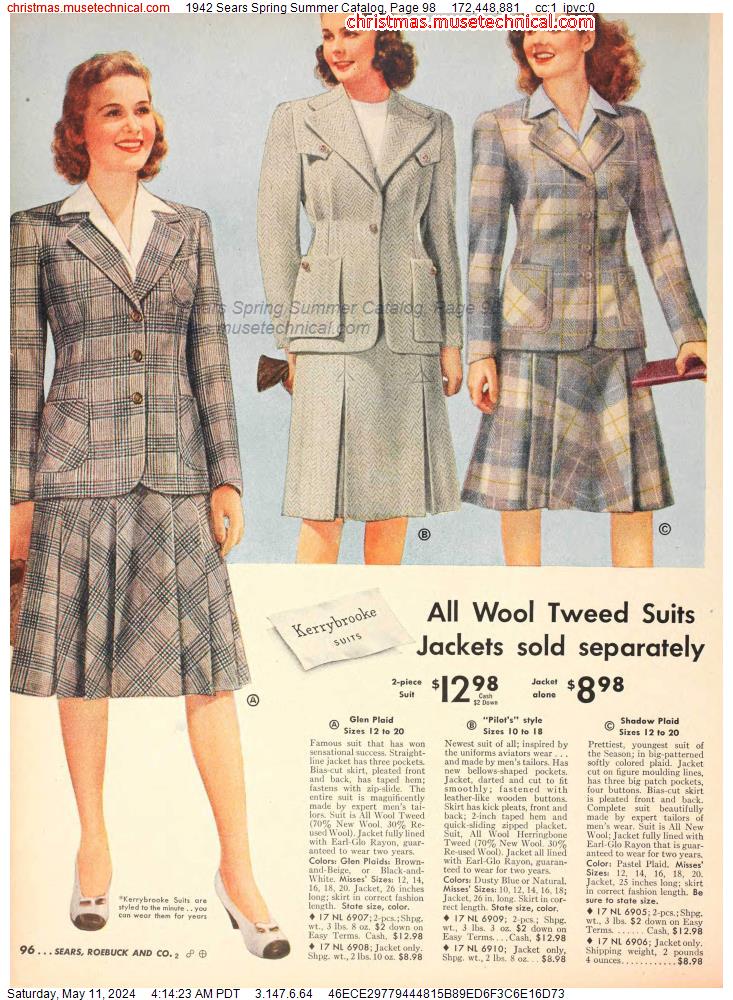1942 Sears Spring Summer Catalog, Page 98