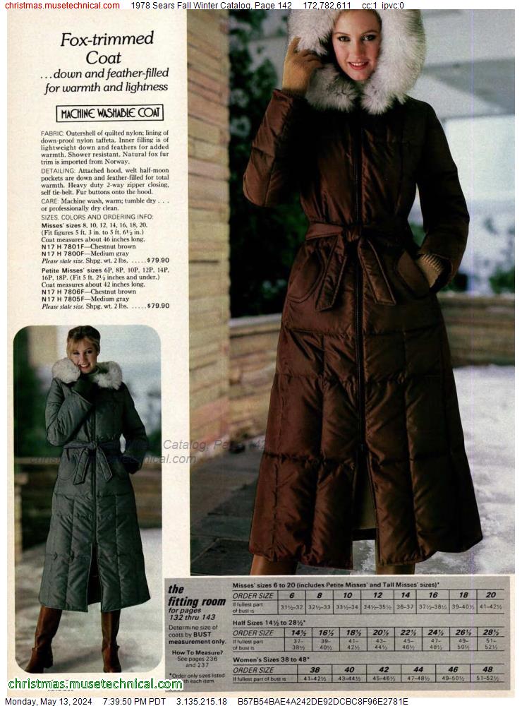 1978 Sears Fall Winter Catalog, Page 142