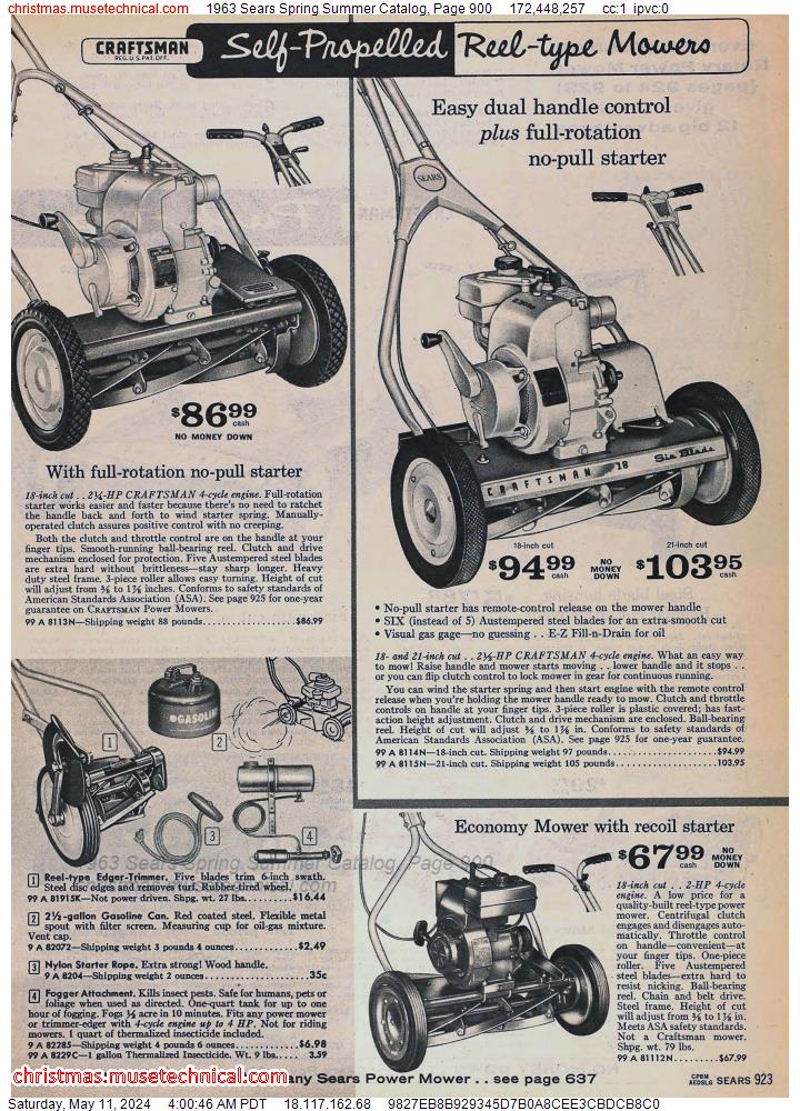 1963 Sears Spring Summer Catalog, Page 900