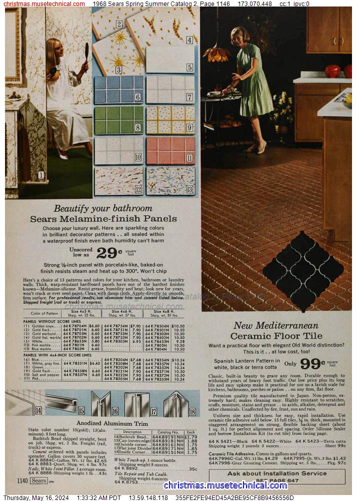 1968 Sears Spring Summer Catalog 2, Page 1146