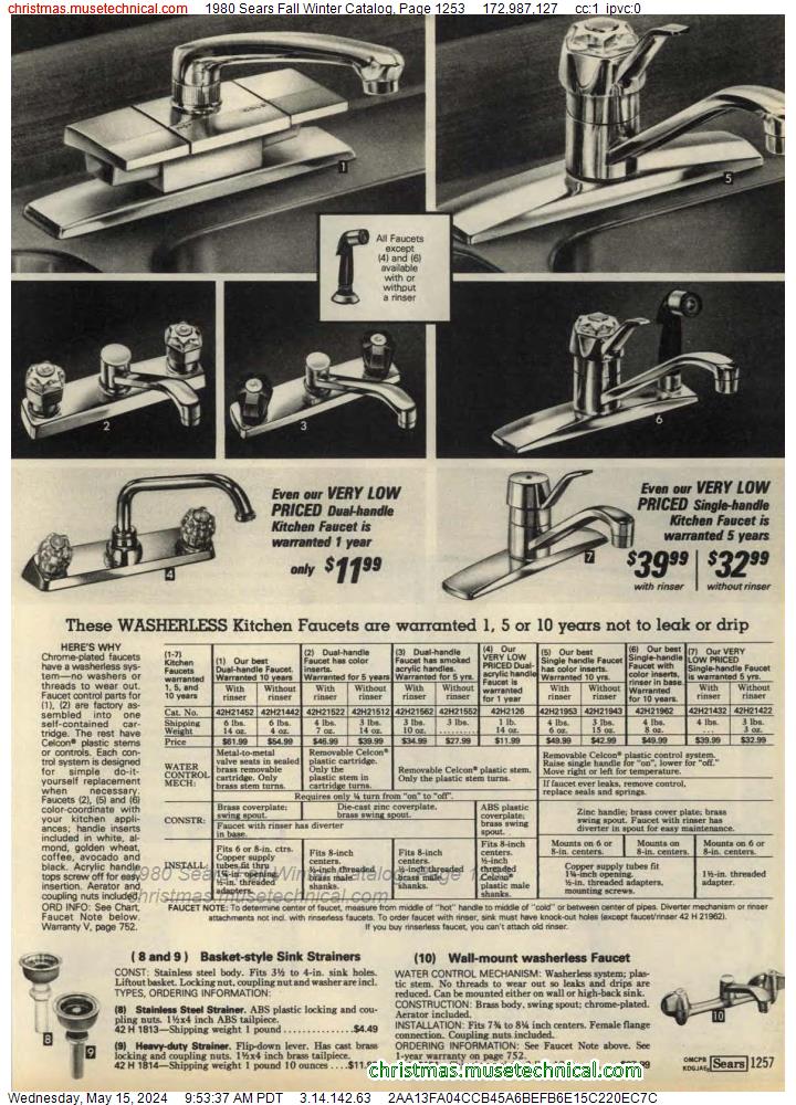 1980 Sears Fall Winter Catalog, Page 1253
