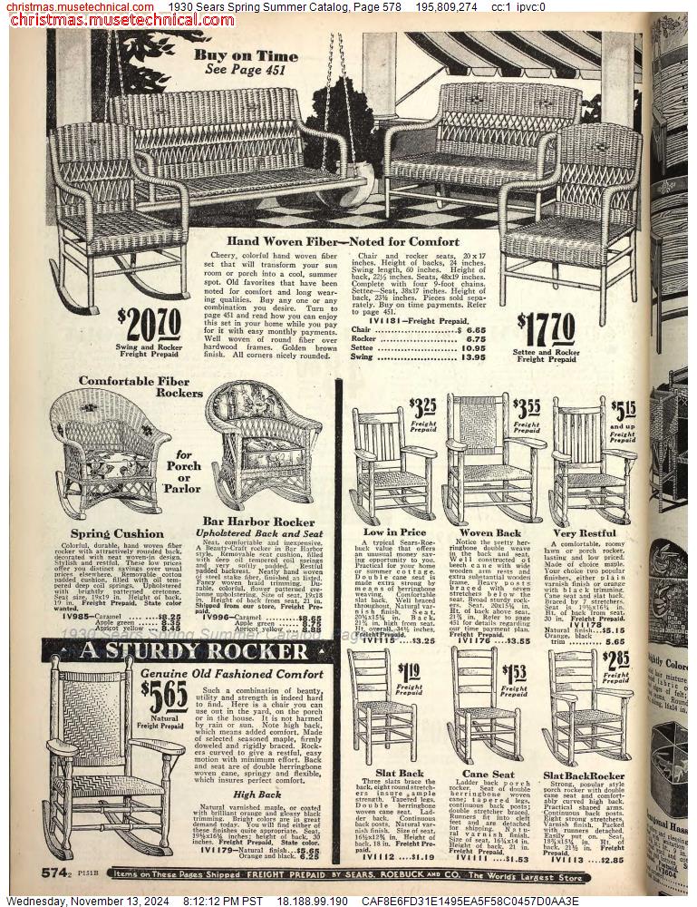 1930 Sears Spring Summer Catalog, Page 578