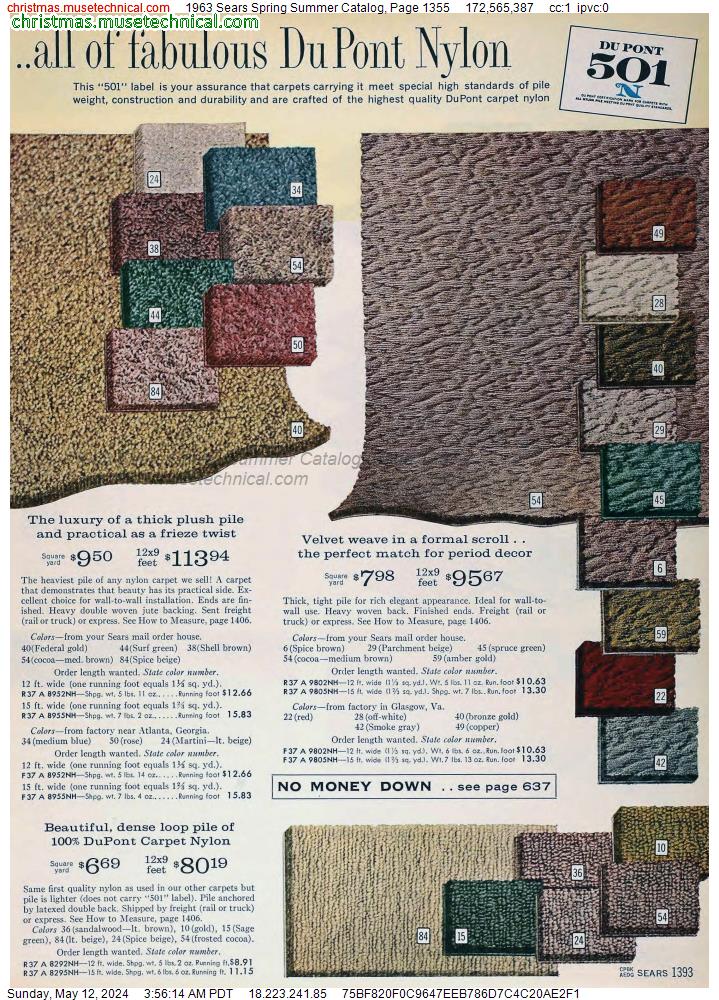 1963 Sears Spring Summer Catalog, Page 1355