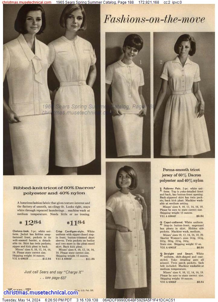 1965 Sears Spring Summer Catalog, Page 188