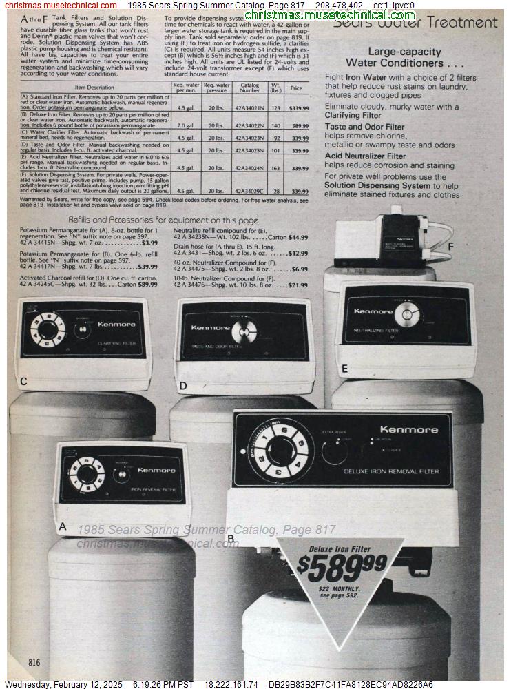 1985 Sears Spring Summer Catalog, Page 817