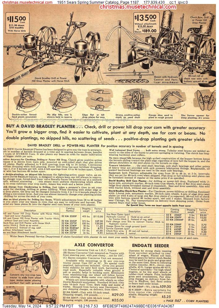 1951 Sears Spring Summer Catalog, Page 1187