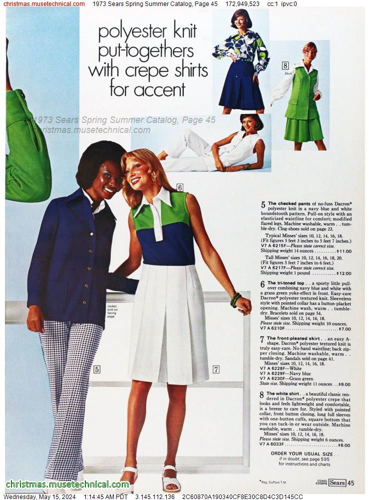1973 Sears Spring Summer Catalog, Page 45