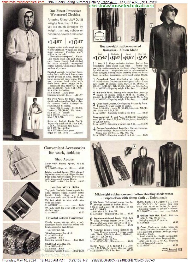 1969 Sears Spring Summer Catalog, Page 479