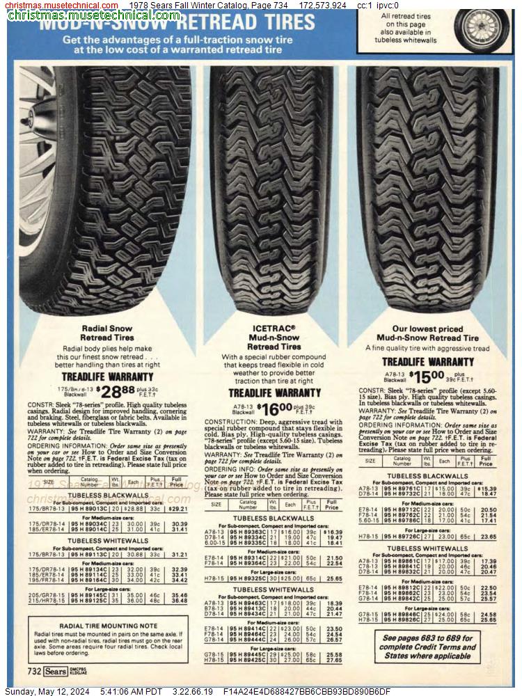 1978 Sears Fall Winter Catalog, Page 734