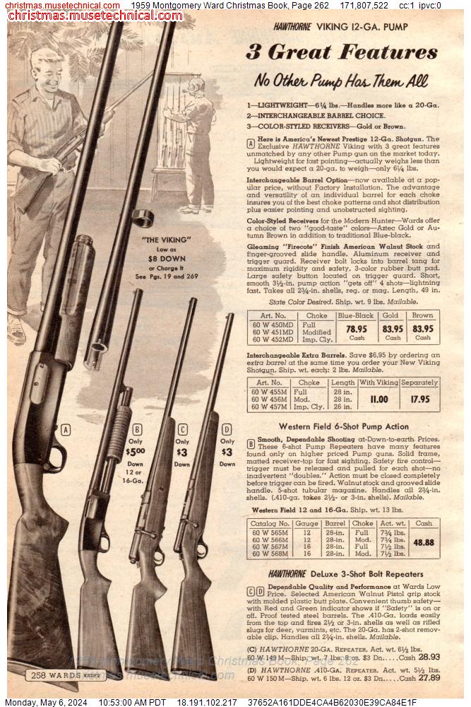 1959 Montgomery Ward Christmas Book, Page 262
