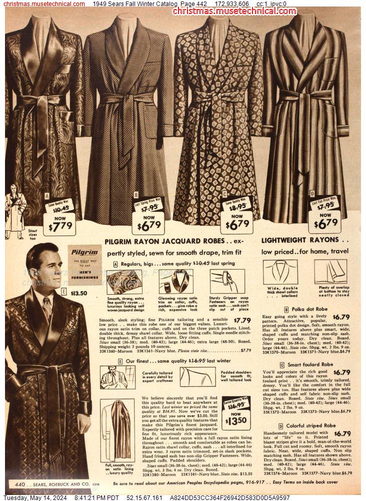 1949 Sears Fall Winter Catalog, Page 442