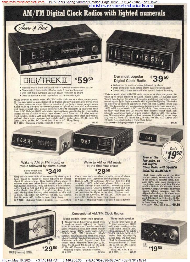 1975 Sears Spring Summer Catalog, Page 1012