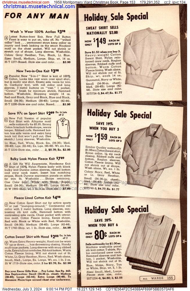 1958 Montgomery Ward Christmas Book, Page 153