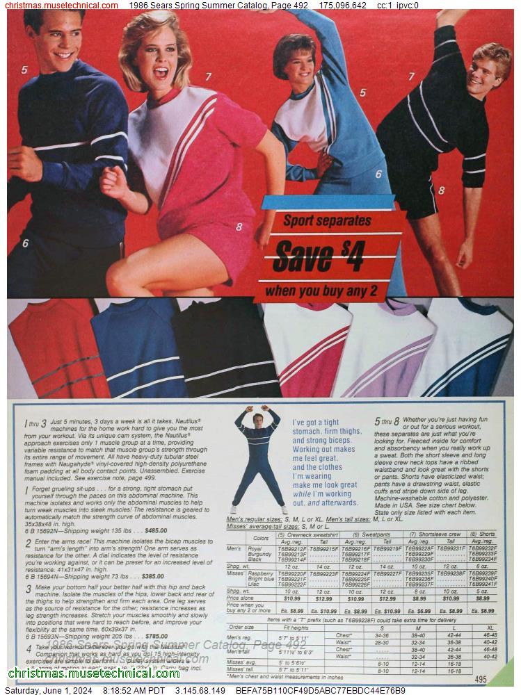 1986 Sears Spring Summer Catalog, Page 492