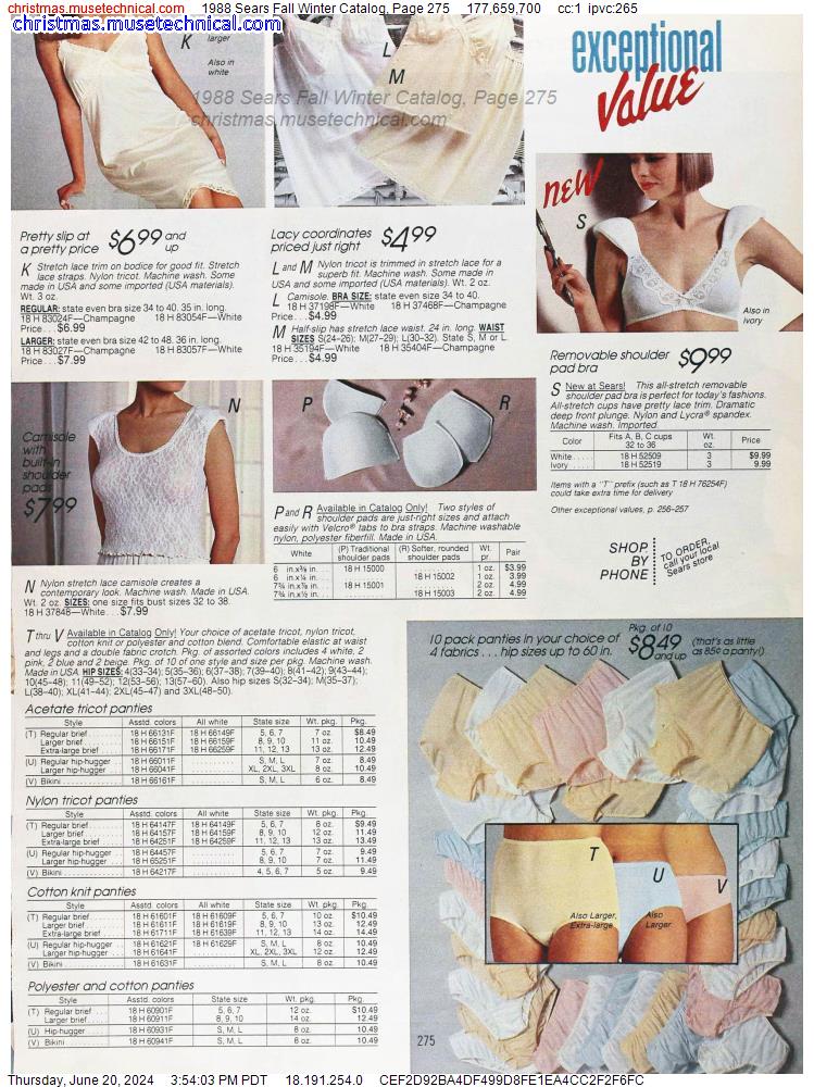 1988 Sears Fall Winter Catalog, Page 275