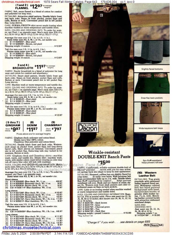 1978 Sears Fall Winter Catalog, Page 643