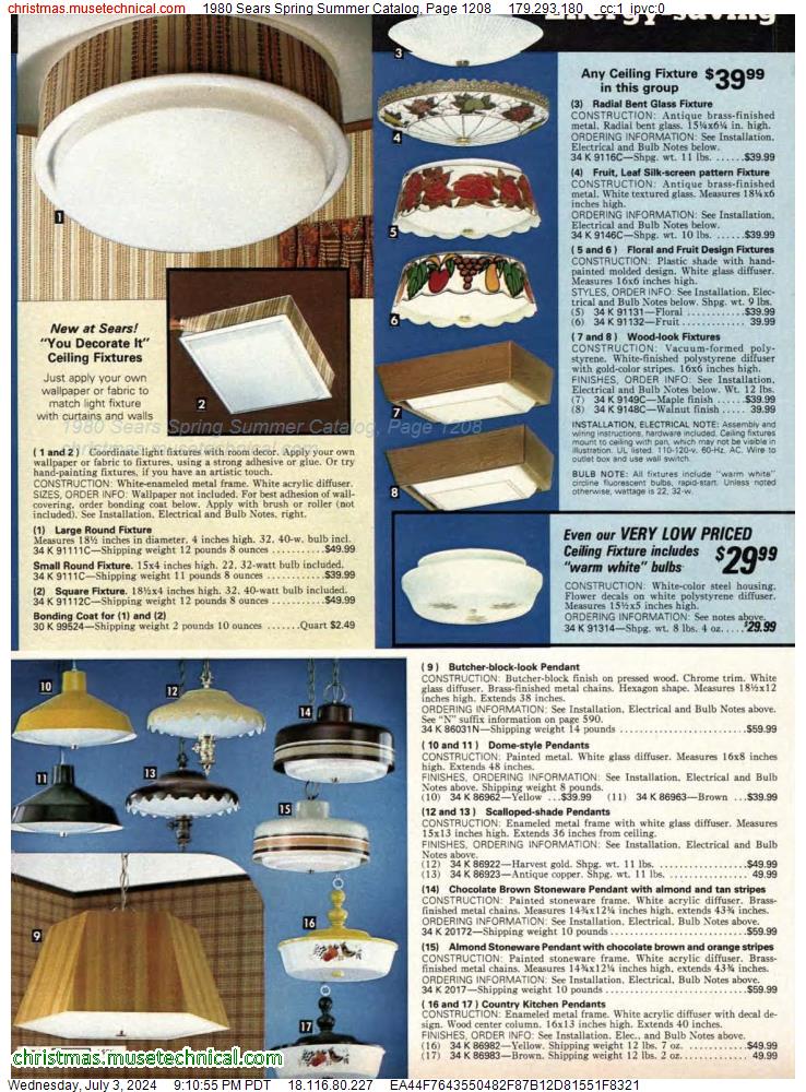 1980 Sears Spring Summer Catalog, Page 1208