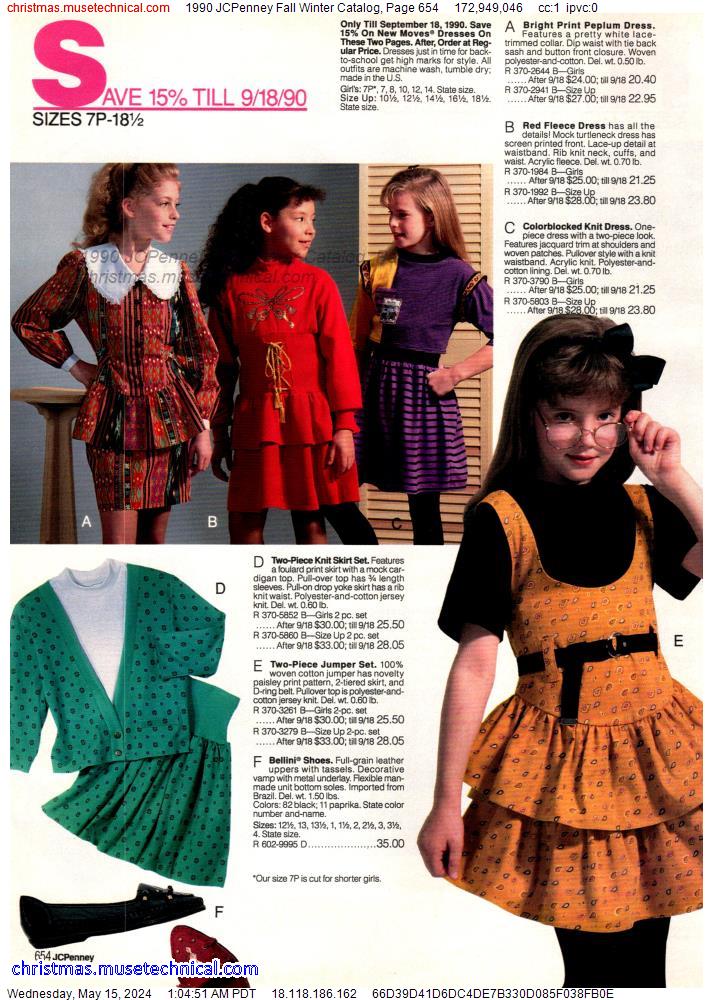 1990 JCPenney Fall Winter Catalog, Page 654