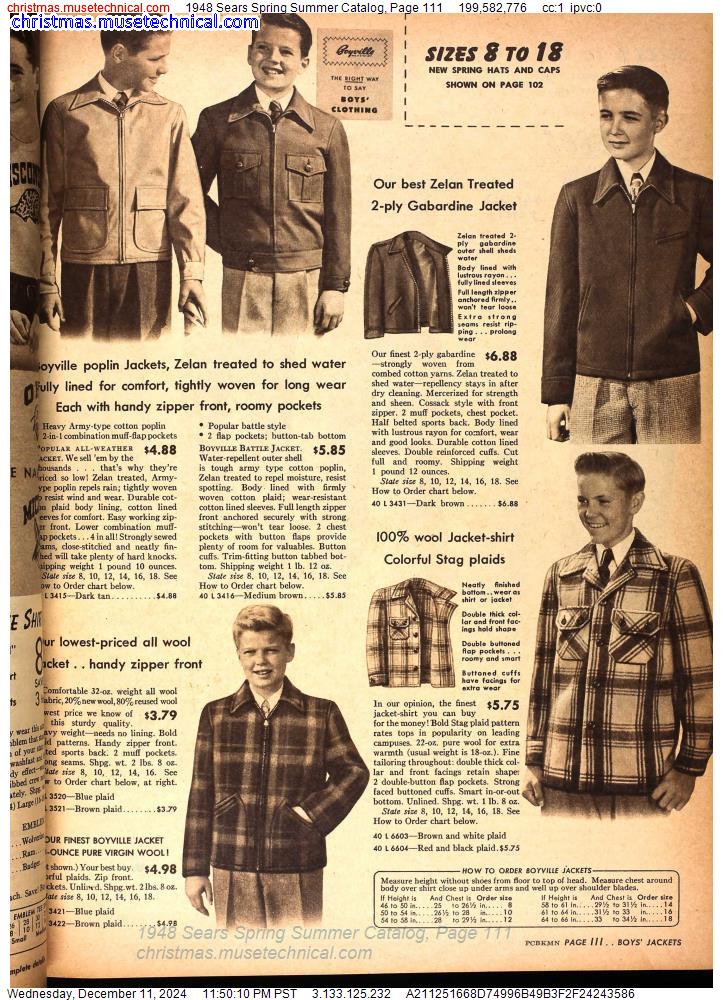 1948 Sears Spring Summer Catalog, Page 111