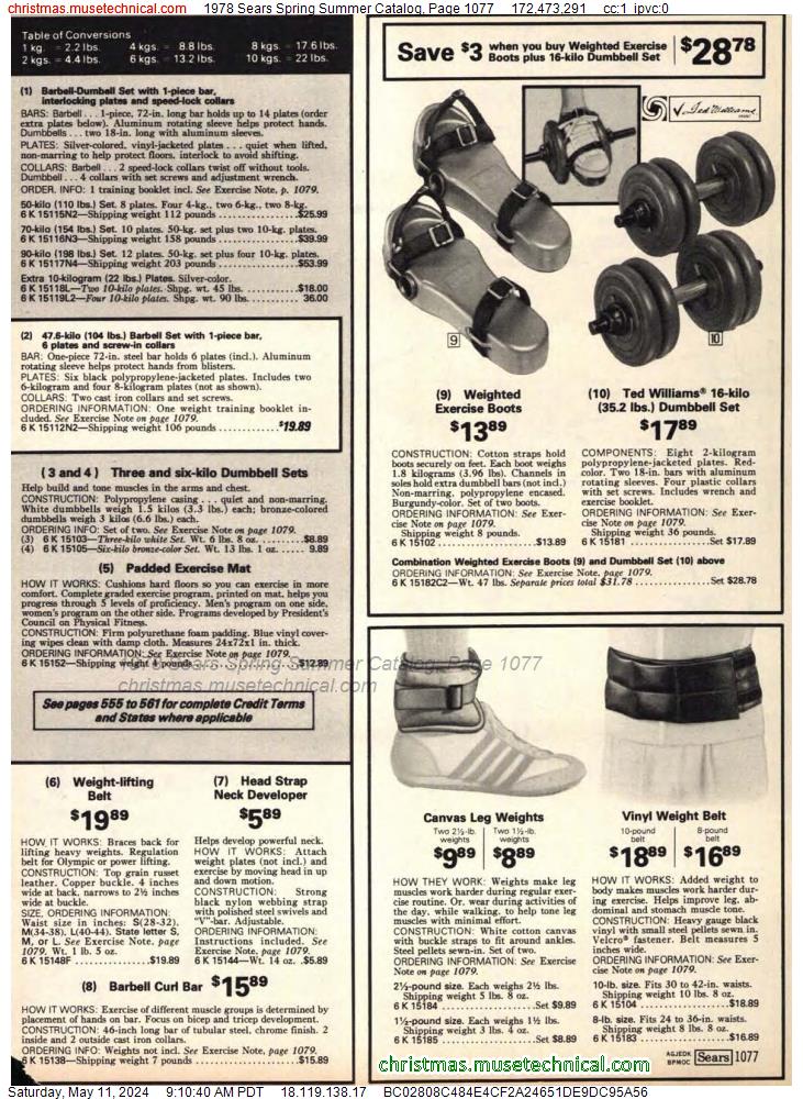 1978 Sears Spring Summer Catalog, Page 1077