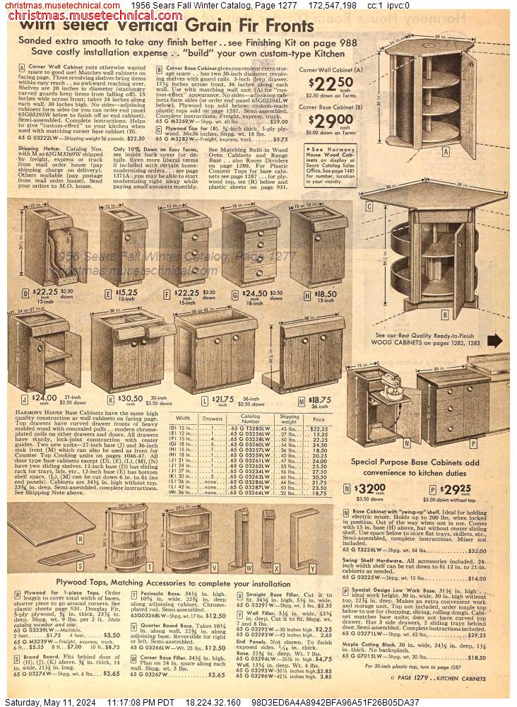 1956 Sears Fall Winter Catalog, Page 1277