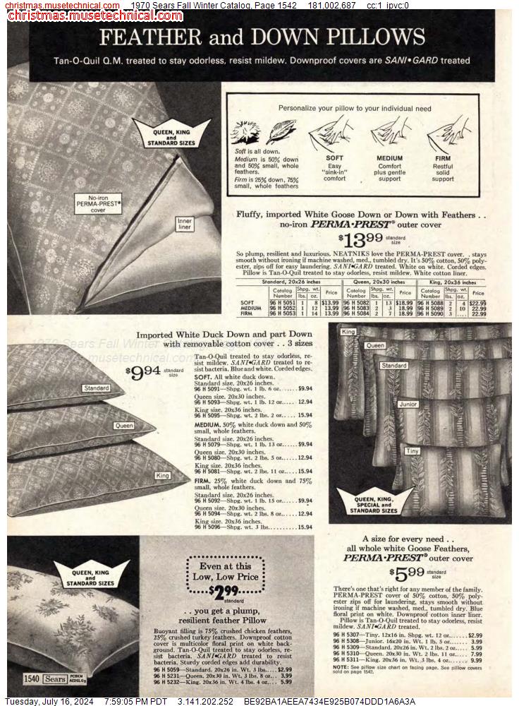 1970 Sears Fall Winter Catalog, Page 1542