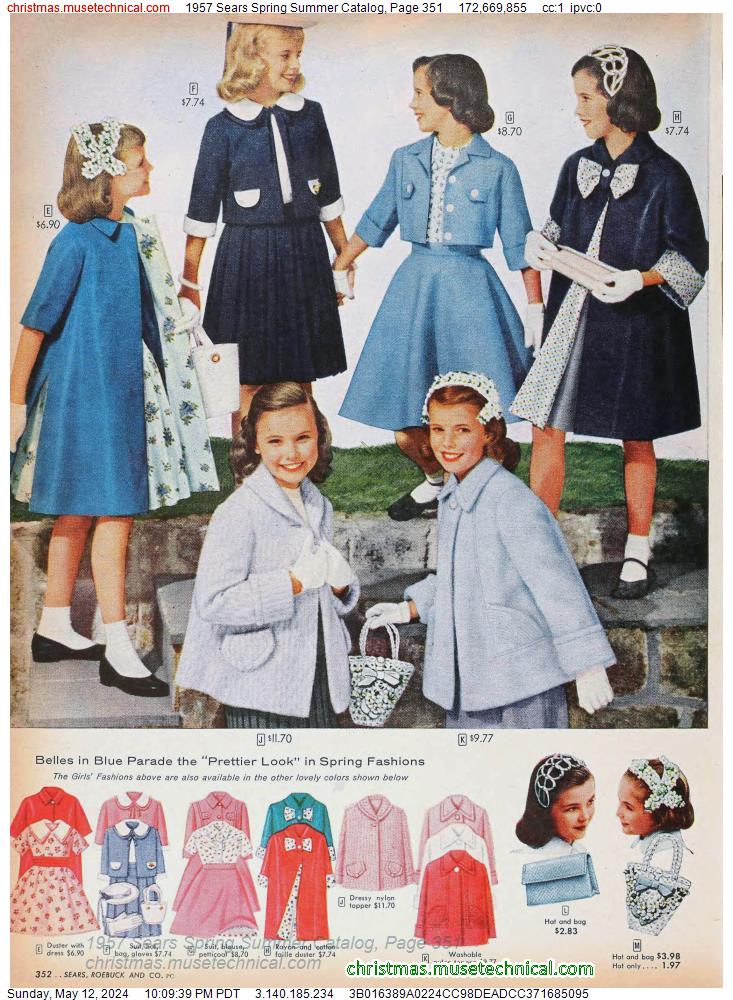1957 Sears Spring Summer Catalog, Page 351