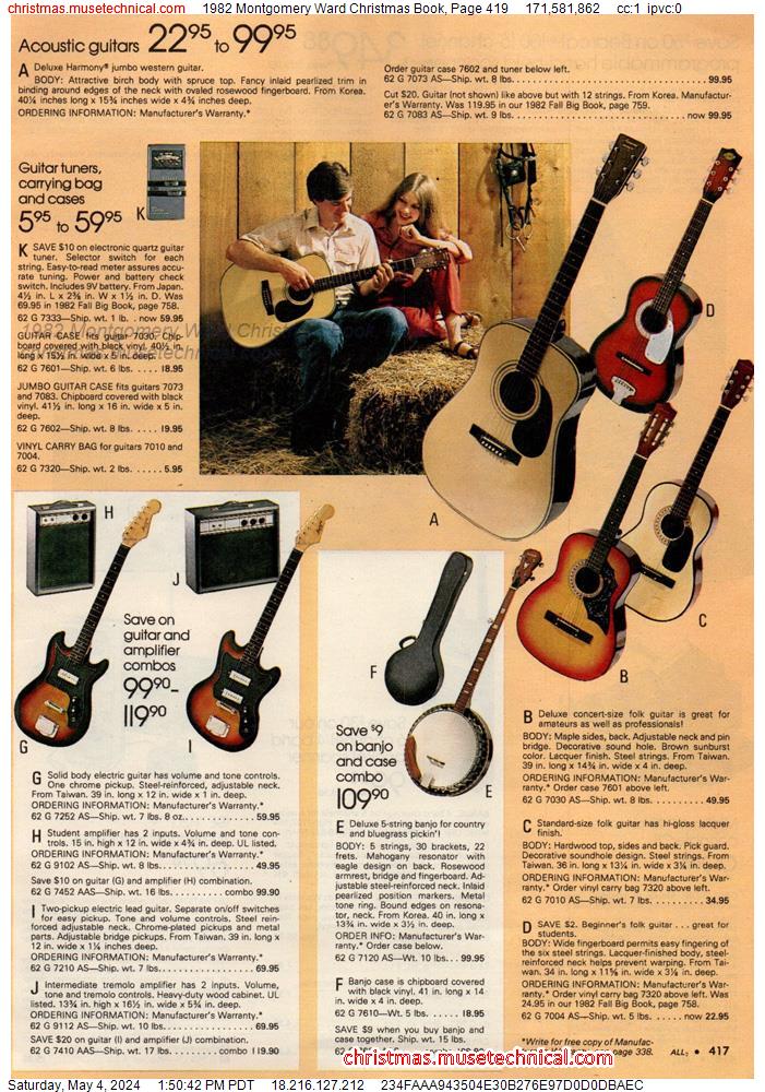 1982 Montgomery Ward Christmas Book, Page 419