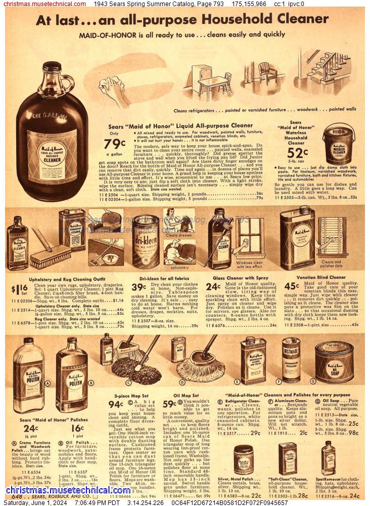 1943 Sears Spring Summer Catalog, Page 793