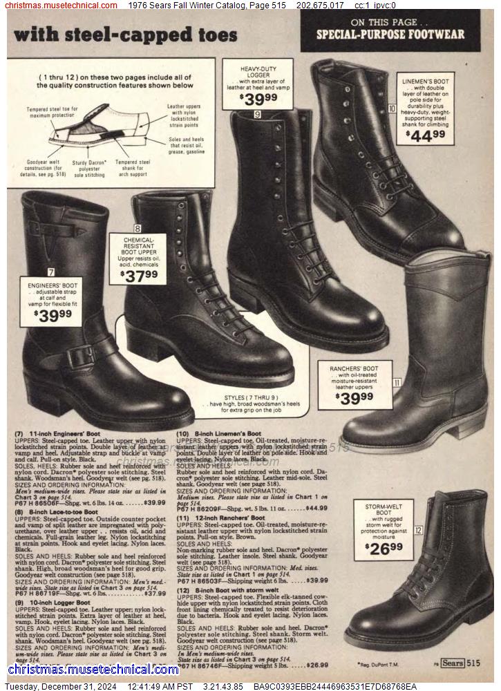 1976 Sears Fall Winter Catalog, Page 515