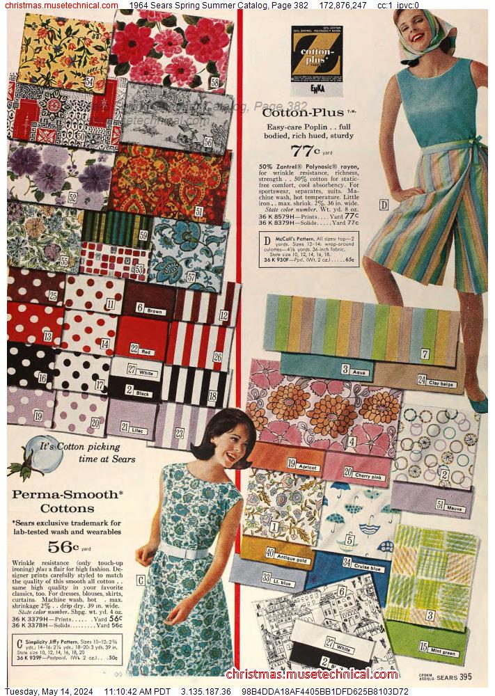 1964 Sears Spring Summer Catalog, Page 382
