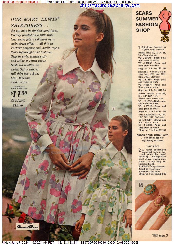 1969 Sears Summer Catalog, Page 25