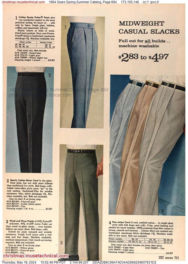 1964 Sears Spring Summer Catalog, Page 694