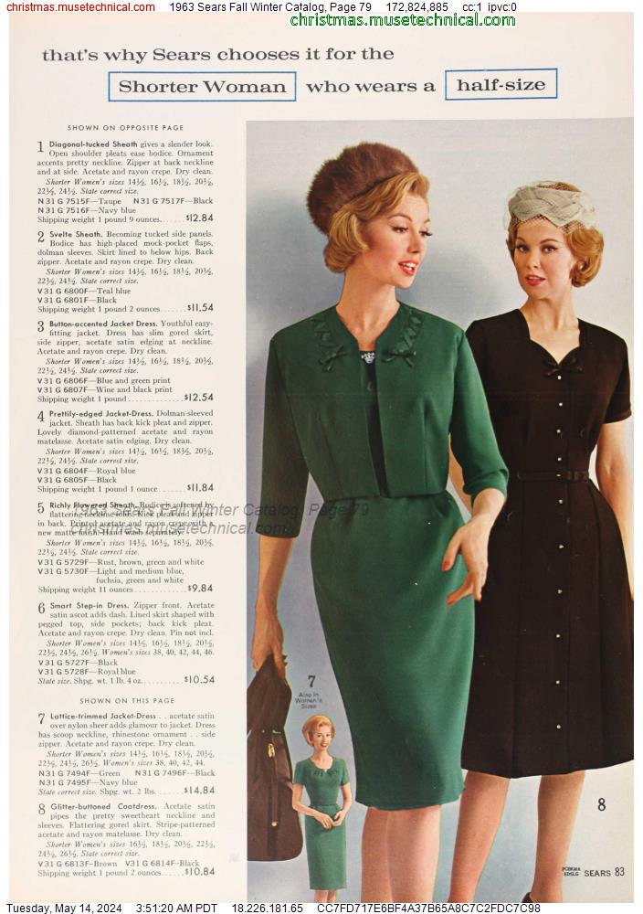 1963 Sears Fall Winter Catalog, Page 79