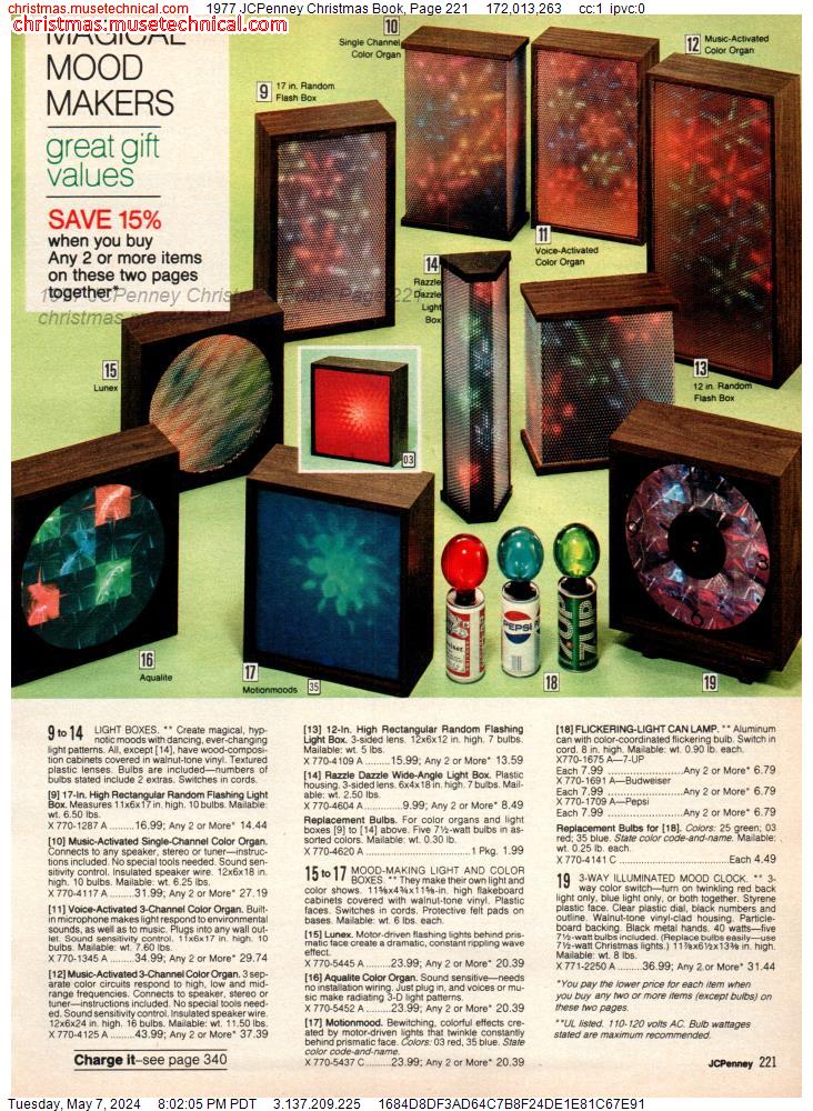 1977 JCPenney Christmas Book, Page 221