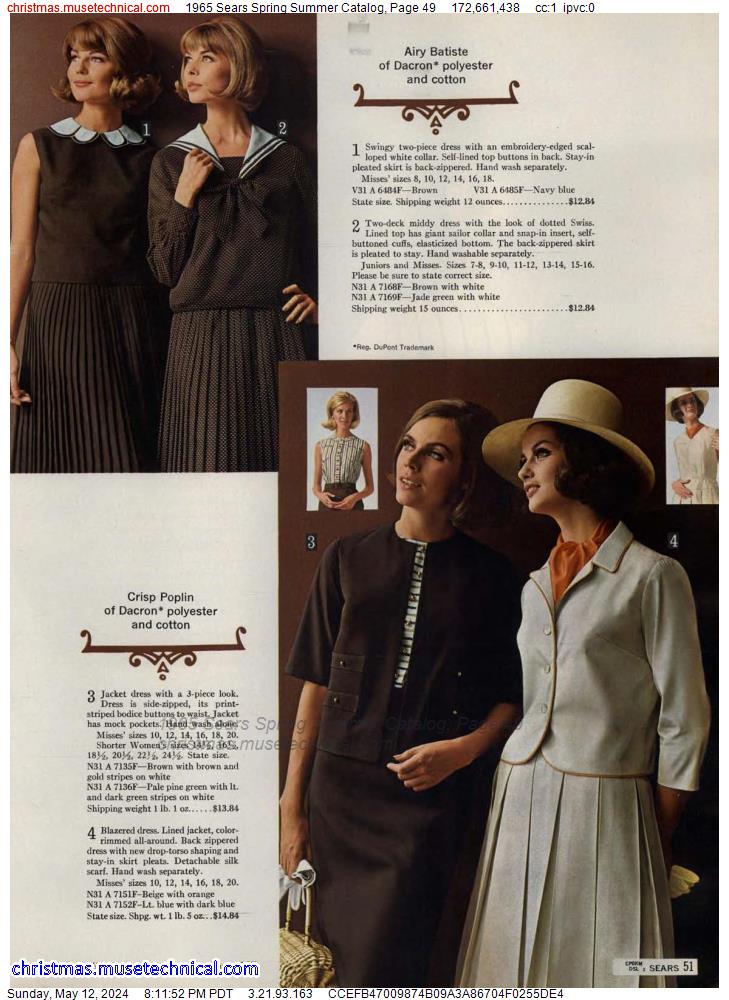 1965 Sears Spring Summer Catalog, Page 49