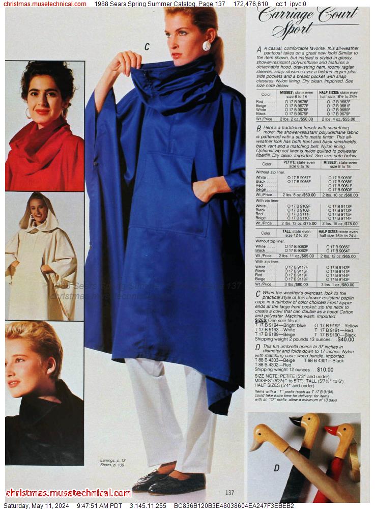 1988 Sears Spring Summer Catalog, Page 137