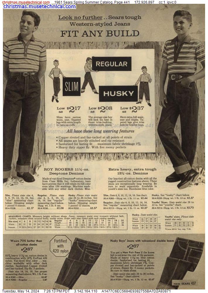 1961 Sears Spring Summer Catalog, Page 441