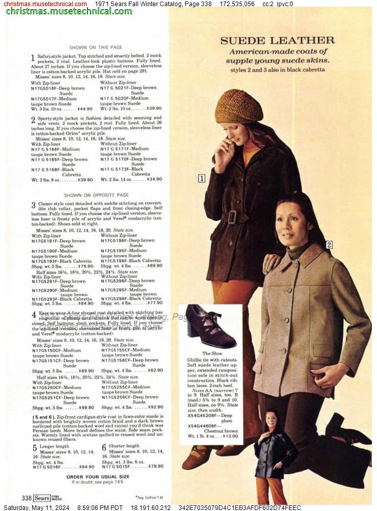 1971 Sears Fall Winter Catalog, Page 338