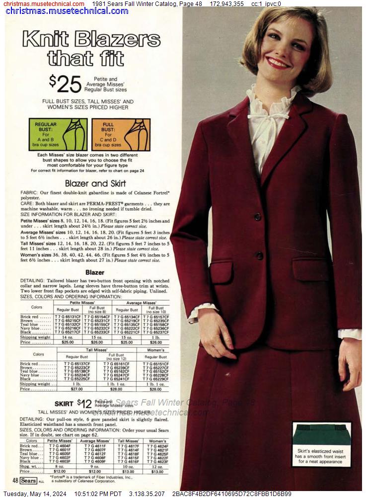 1981 Sears Fall Winter Catalog, Page 48